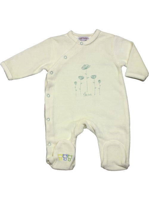 Pijama de bebé de terciopelo "Love" de Les Chatounets - Kiabi