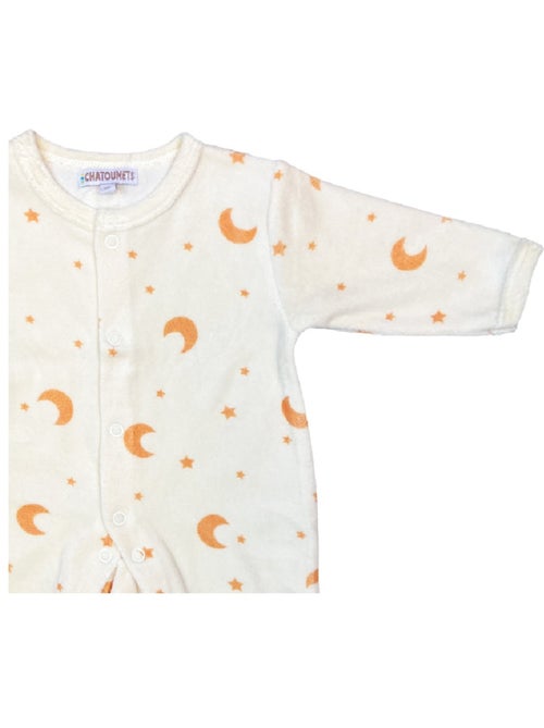 Pijama de bebé de terciopelo Moon de Les Chatounets - Kiabi