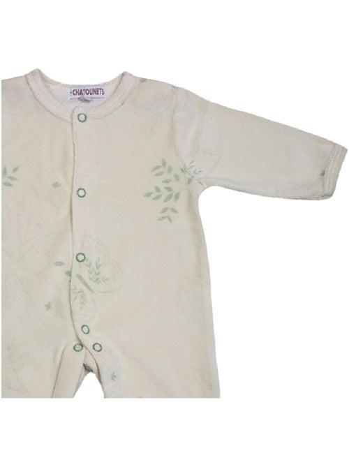 Pijama de bebé de terciopelo Papillon de Les Chatounets - Kiabi
