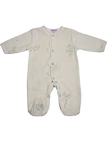 Pijama de bebé de terciopelo Papillon de Les Chatounets