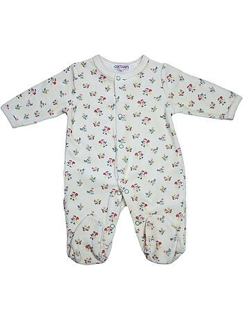 Pijama de bebé de terciopelo Pivoine de Les Chatounets