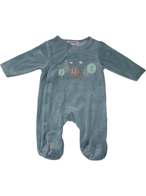 Pijama de bebé de terciopelo Raton laveur de Les Chatounets - Kiabi