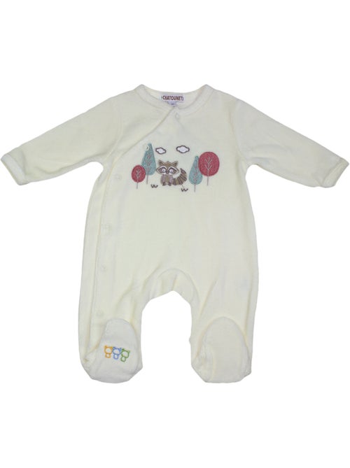Pijama de bebé de terciopelo Raton laveur de Les Chatounets - Kiabi Pijama de bebé de terciopelo Raton laveur de Les Chatounets - Kiabi