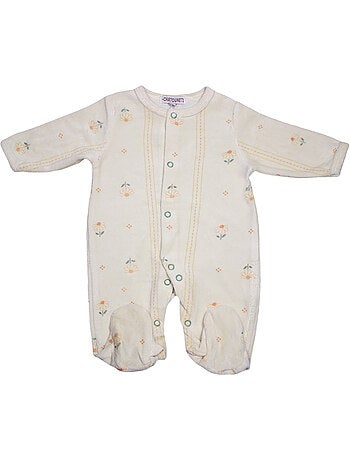 Pijama de bebé de terciopelo Retro de Les Chatounets