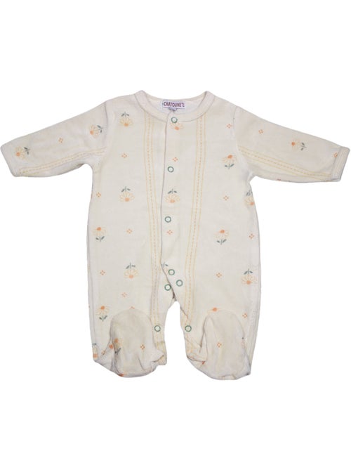 Pijama de bebé de terciopelo Retro de Les Chatounets - Kiabi