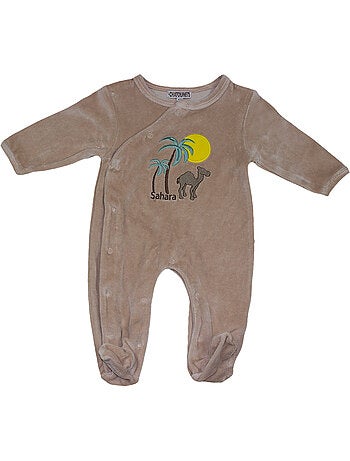 Pijama de bebé de terciopelo Sahara de Les Chatounets