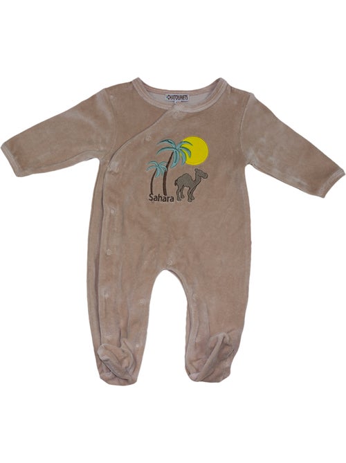 Pijama de bebé de terciopelo Sahara de Les Chatounets - Kiabi