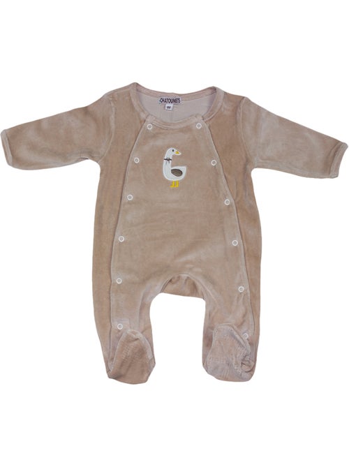 Pijama de bebé de terciopelo Tracteur et oies de Les Chatounets - Kiabi