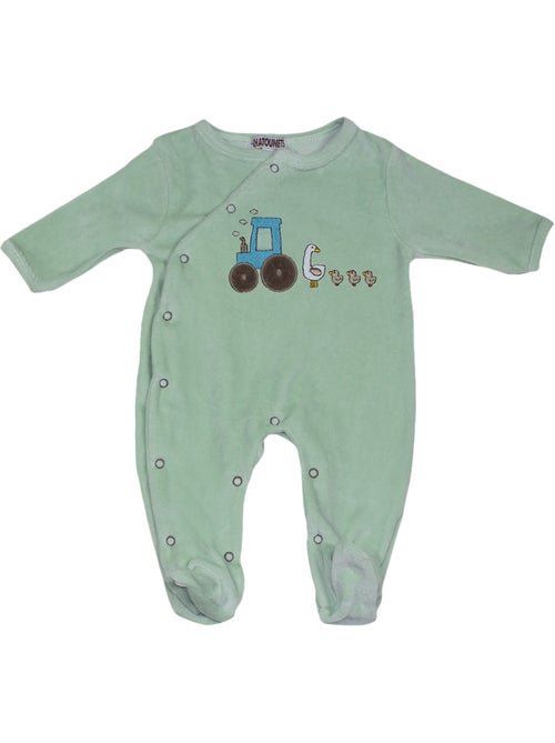 Pijama de bebé de terciopelo Tracteur et oies de Les Chatounets - Kiabi