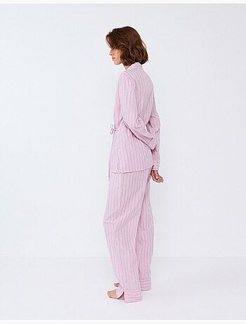 Pijama de camisa de rayas, mo fashion