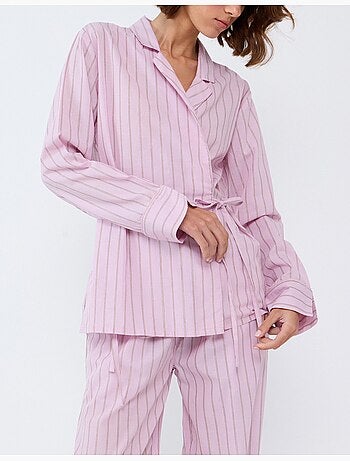Pijama de camisa de rayas, mo fashion