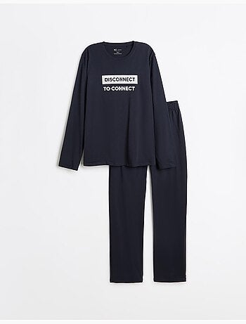 Pijama de camiseta estampada, mo fashion