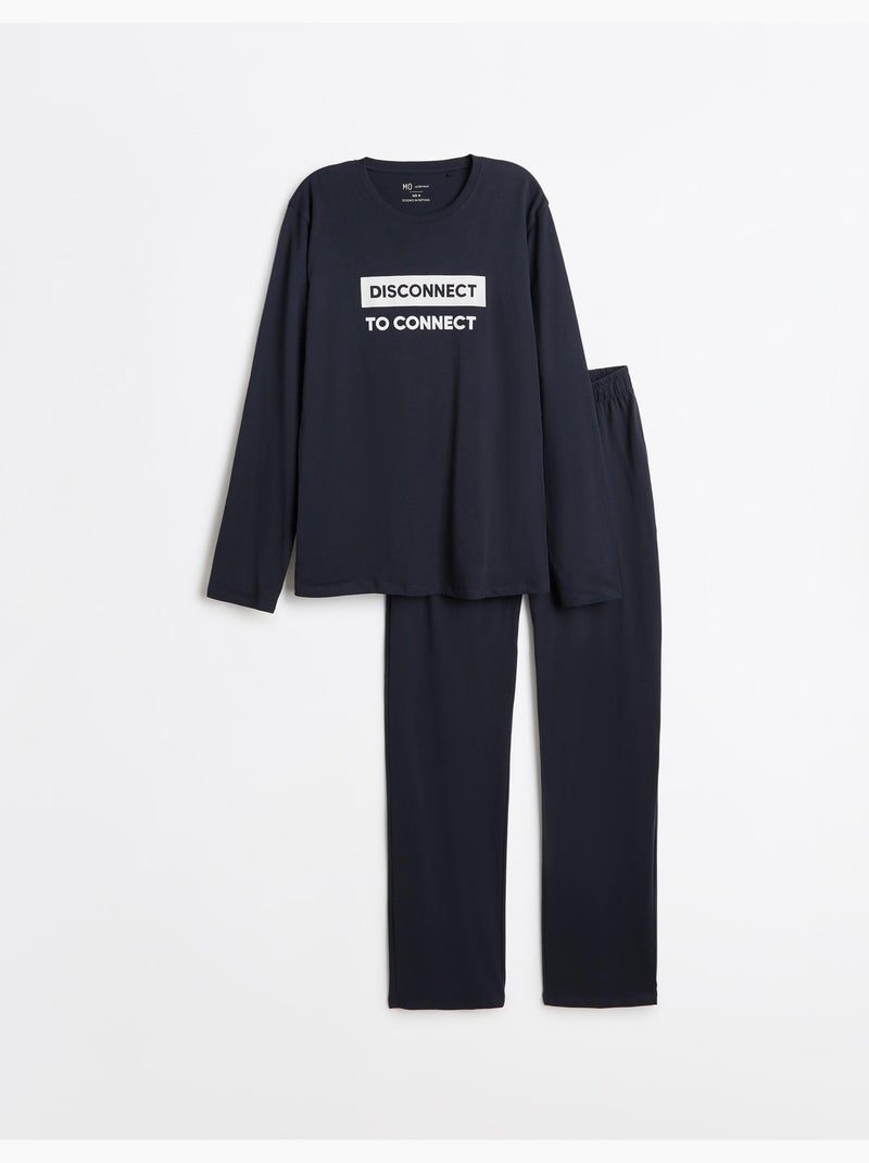 Pijama de camiseta estampada, mo fashion Azul - Kiabi