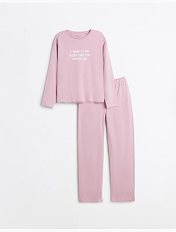 Pijama de camiseta estampada, mo fashion
