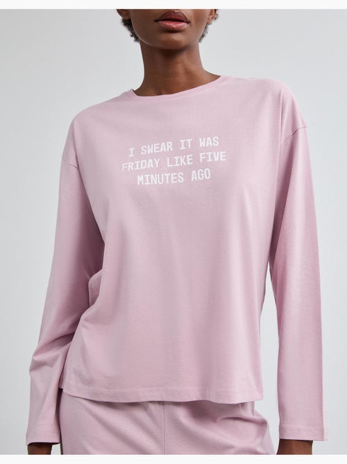 Pijama de camiseta estampada, mo fashion - Kiabi