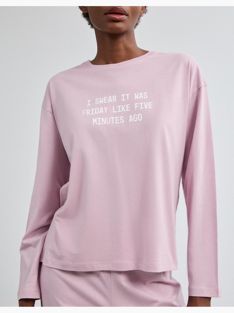 Pijama de camiseta estampada, mo fashion Rosa - Kiabi