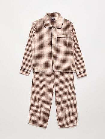 Pijama de cuadros de franela