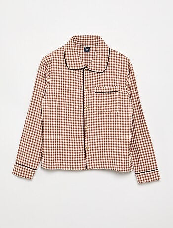 Pijama de cuadros de franela