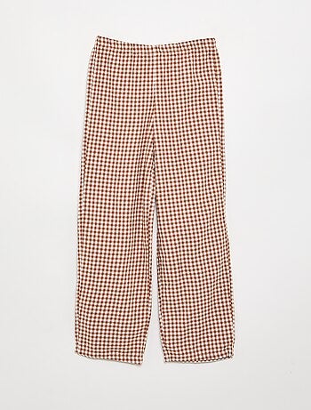 Pijama de cuadros de franela