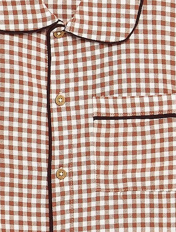 Pijama de cuadros de franela