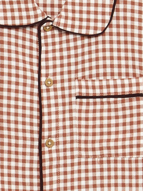 Pijama de cuadros de franela - Kiabi