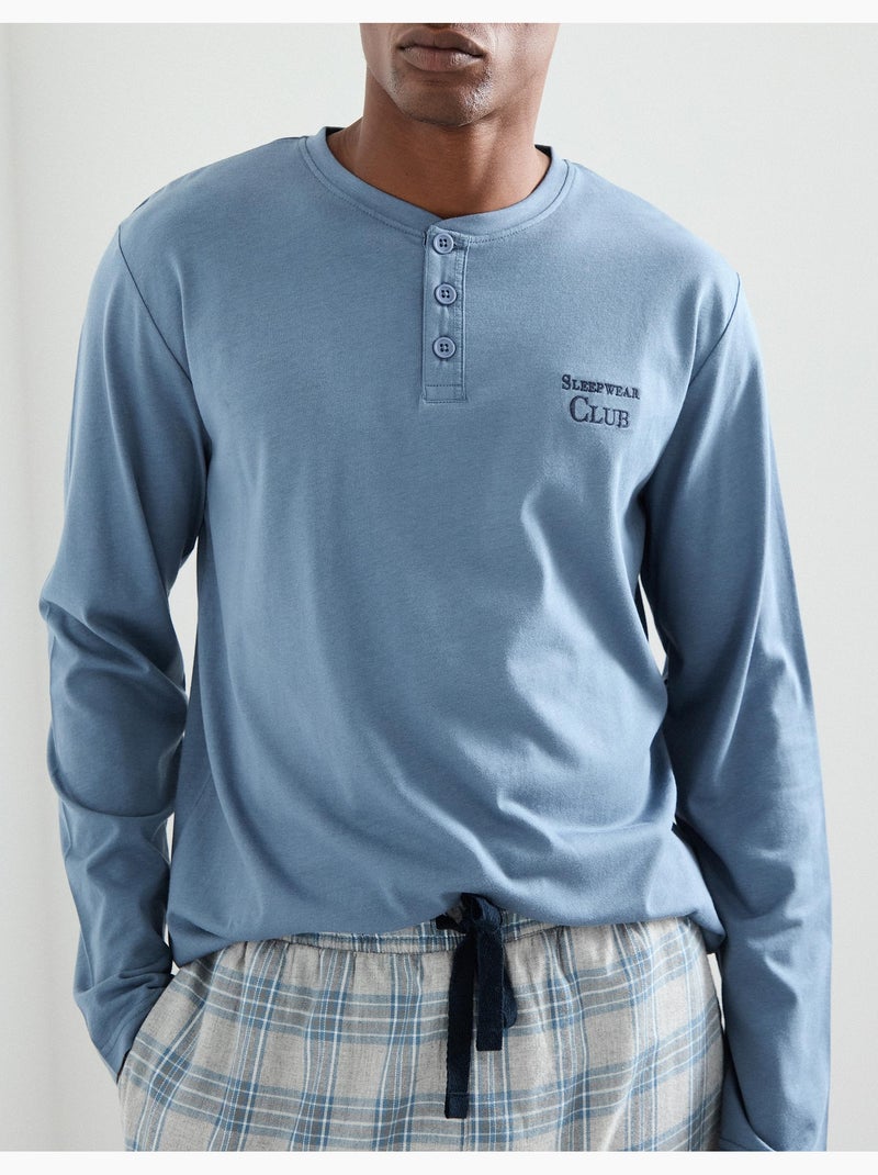 Pijama de cuadros, MO Fashion Azul - Kiabi