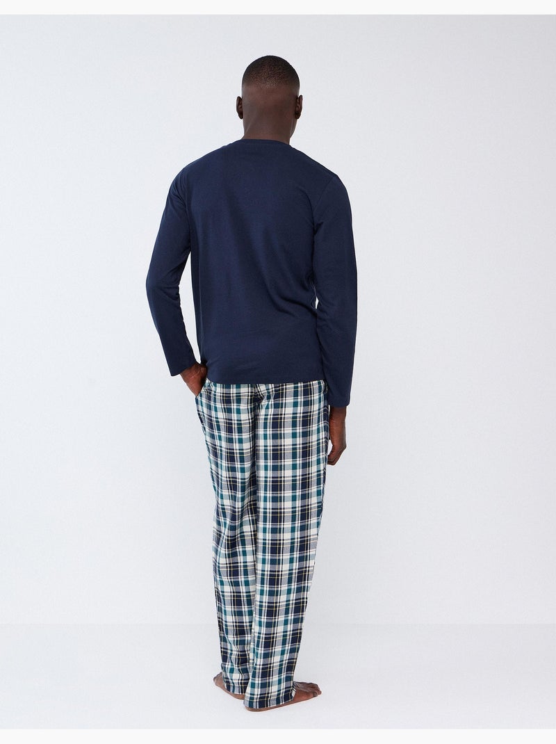 Pijama de cuadros, mo fashion Azul - Kiabi