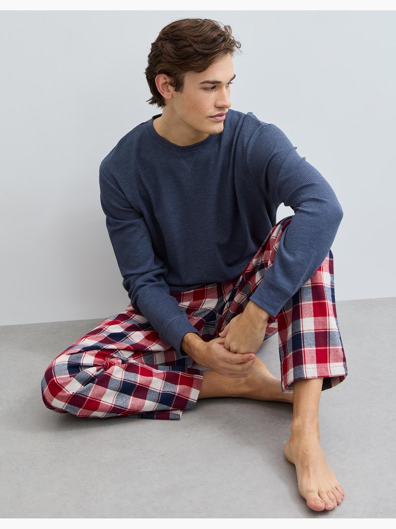 Pijama de cuadros, MO Fashion Azul - Kiabi