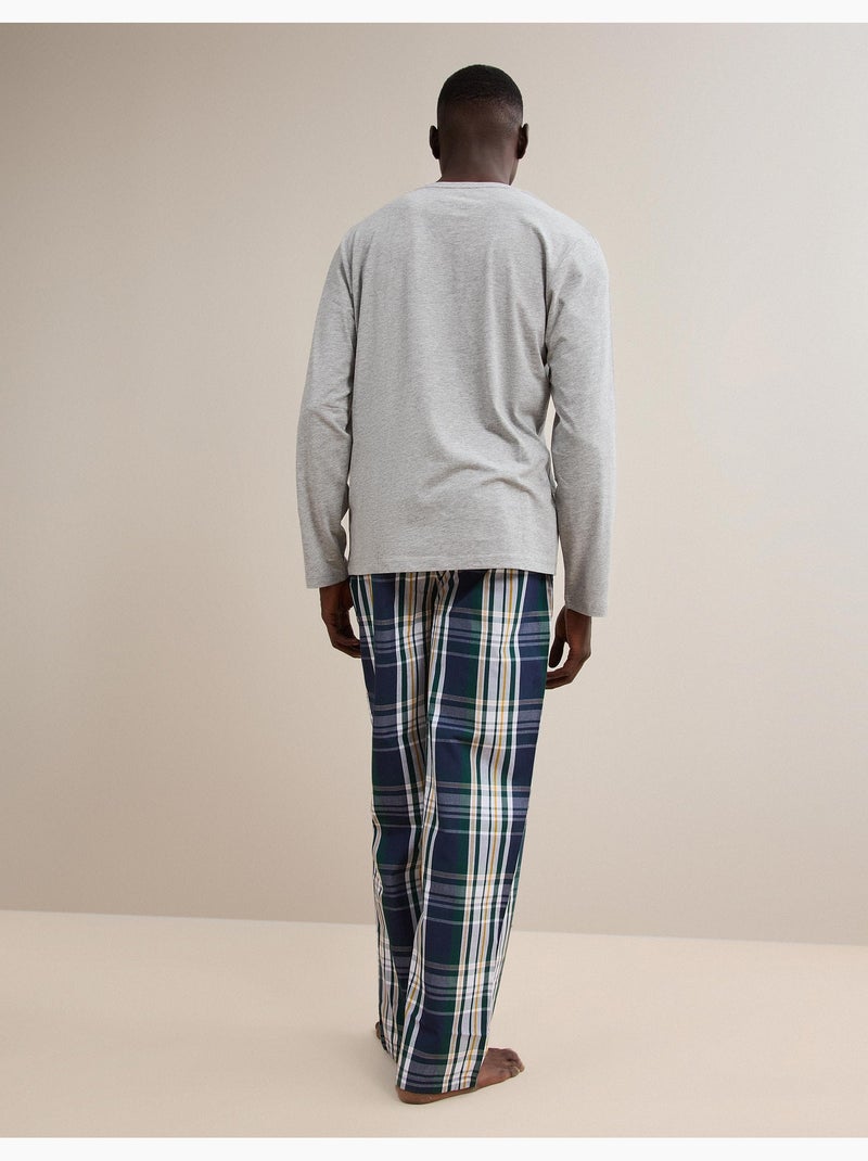 Pijama de cuadros, mo fashion Gris - Kiabi