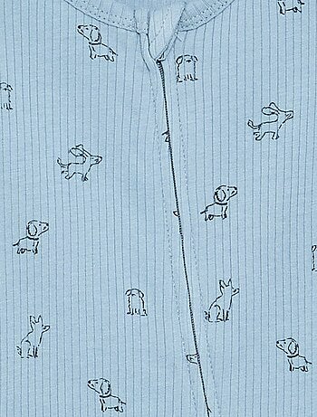 Pijama corto de punto acanalado para dormir