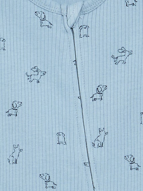 Pijama de dormir corto de punto acanalado - Kiabi