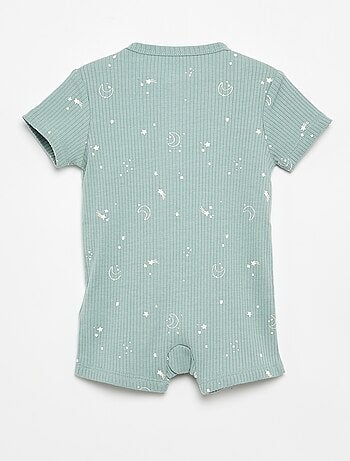 Pijama corto de punto acanalado para dormir