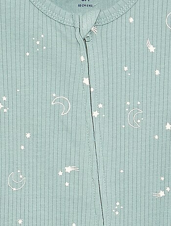 Pijama corto de punto acanalado para dormir
