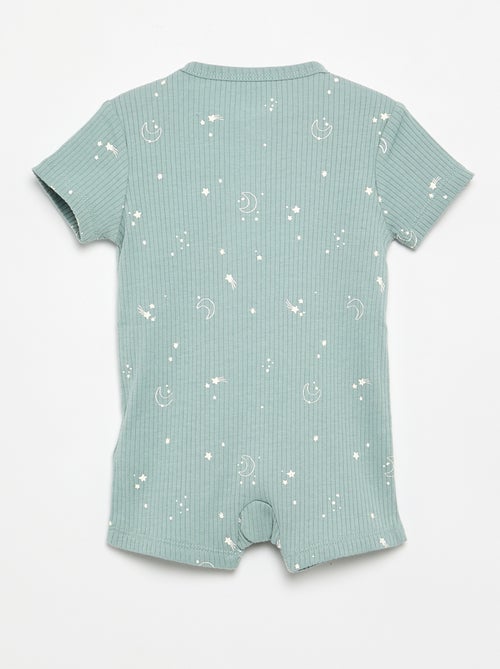 Pijama de dormir corto de punto acanalado - Kiabi Pijama de dormir corto de punto acanalado - Kiabi