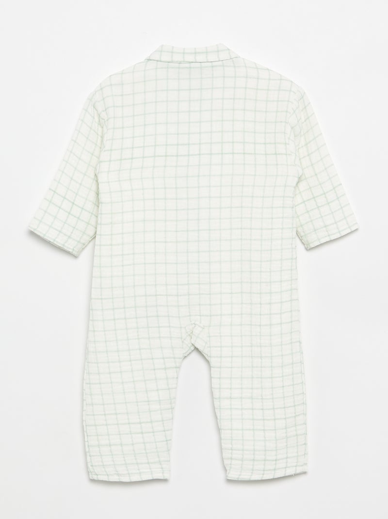 Pijama de dormir de cuadros Verde - Kiabi