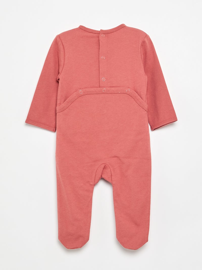 Pijama de dormir de jersey de algodón Rosa - Kiabi