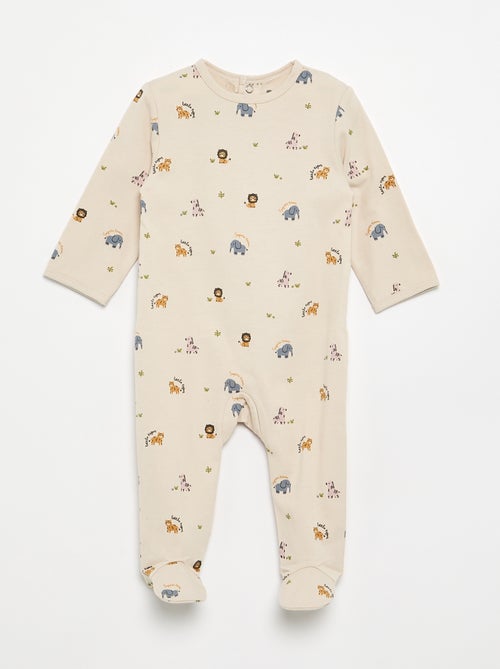 Pijama de dormir de punto de algodón - Kiabi Pijama de dormir de punto de algodón - Kiabi