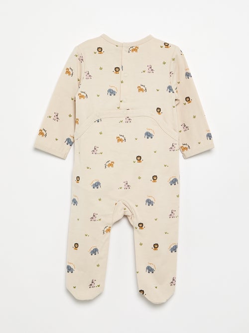 Pijama de dormir de punto de algodón - Kiabi Pijama de dormir de punto de algodón - Kiabi