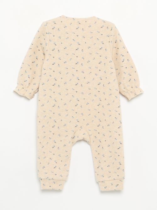 Pijama de dormir de terciopelo de manga larga sin pies - Kiabi Pijama de dormir de terciopelo de manga larga sin pies - Kiabi
