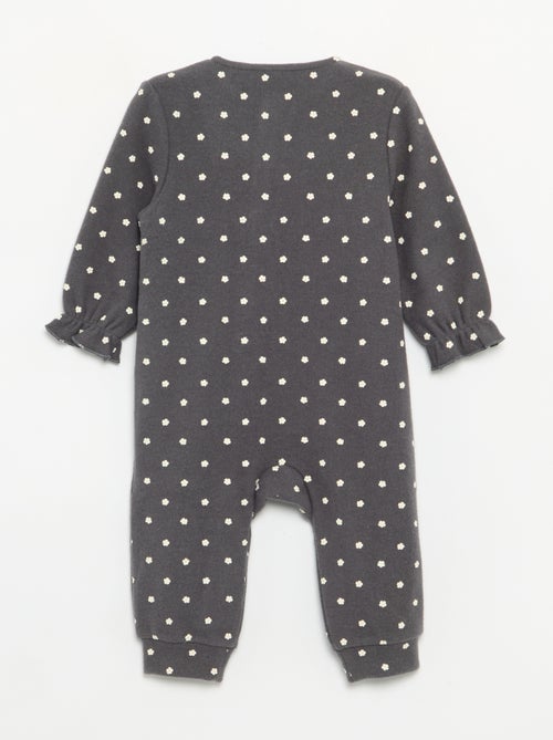 Pijama de dormir de terciopelo de manga larga sin pies - Kiabi