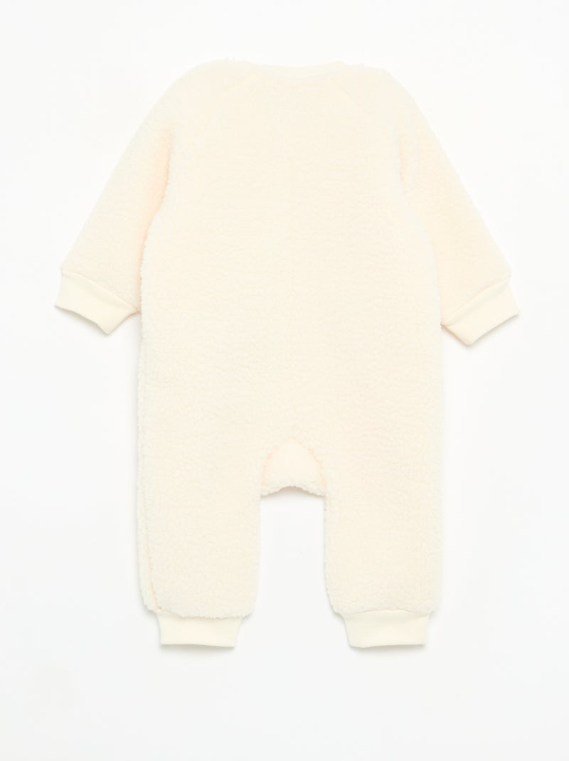 Pijama de dormir muy cálido de felpa Blanco - Kiabi