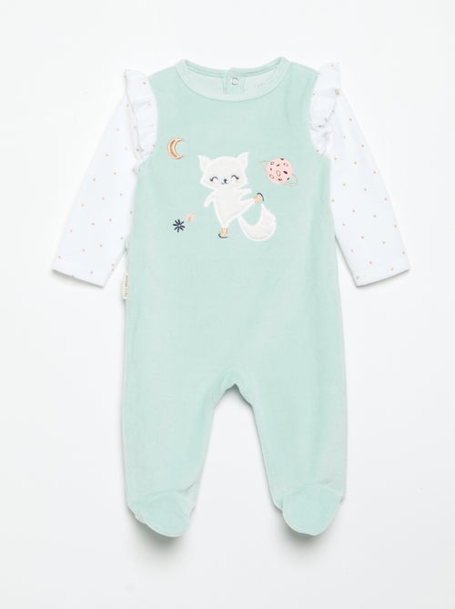 Pijama de dormir 'Petit Béguin' con volantes en los hombros - Kiabi