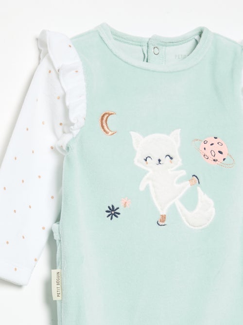 Pijama de dormir 'Petit Béguin' con volantes en los hombros - Kiabi