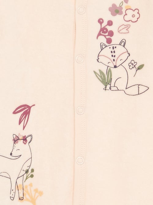 Pijama de dormir 'Petit Béguin' de terciopelo - Kiabi
