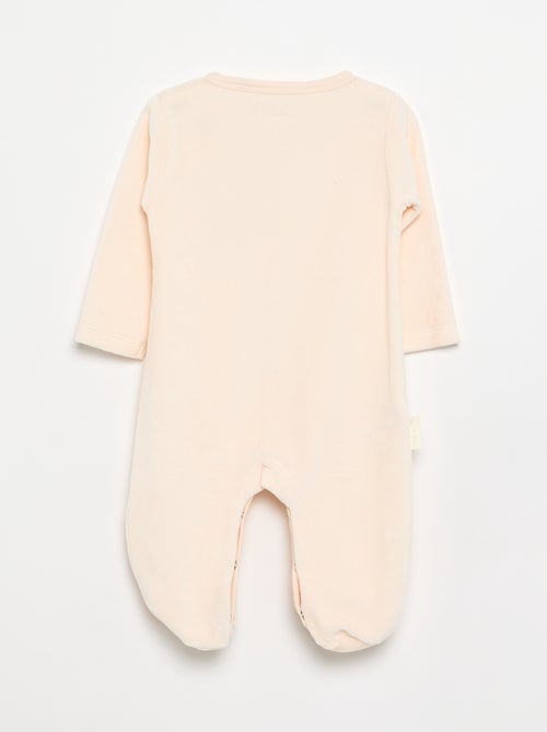 Pijama de dormir 'Petit Béguin' de terciopelo - Kiabi