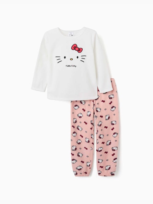 Pijama de felpa con bordado de hello kitty - Kiabi Pijama de felpa con bordado de hello kitty - Kiabi