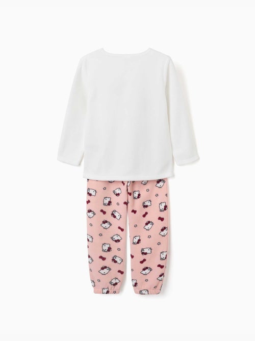 Pijama de felpa con bordado de hello kitty - Kiabi Pijama de felpa con bordado de hello kitty - Kiabi