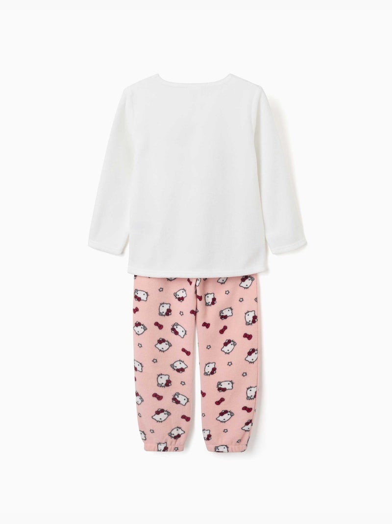 Pijama de felpa con bordado de hello kitty Blanco - Kiabi
