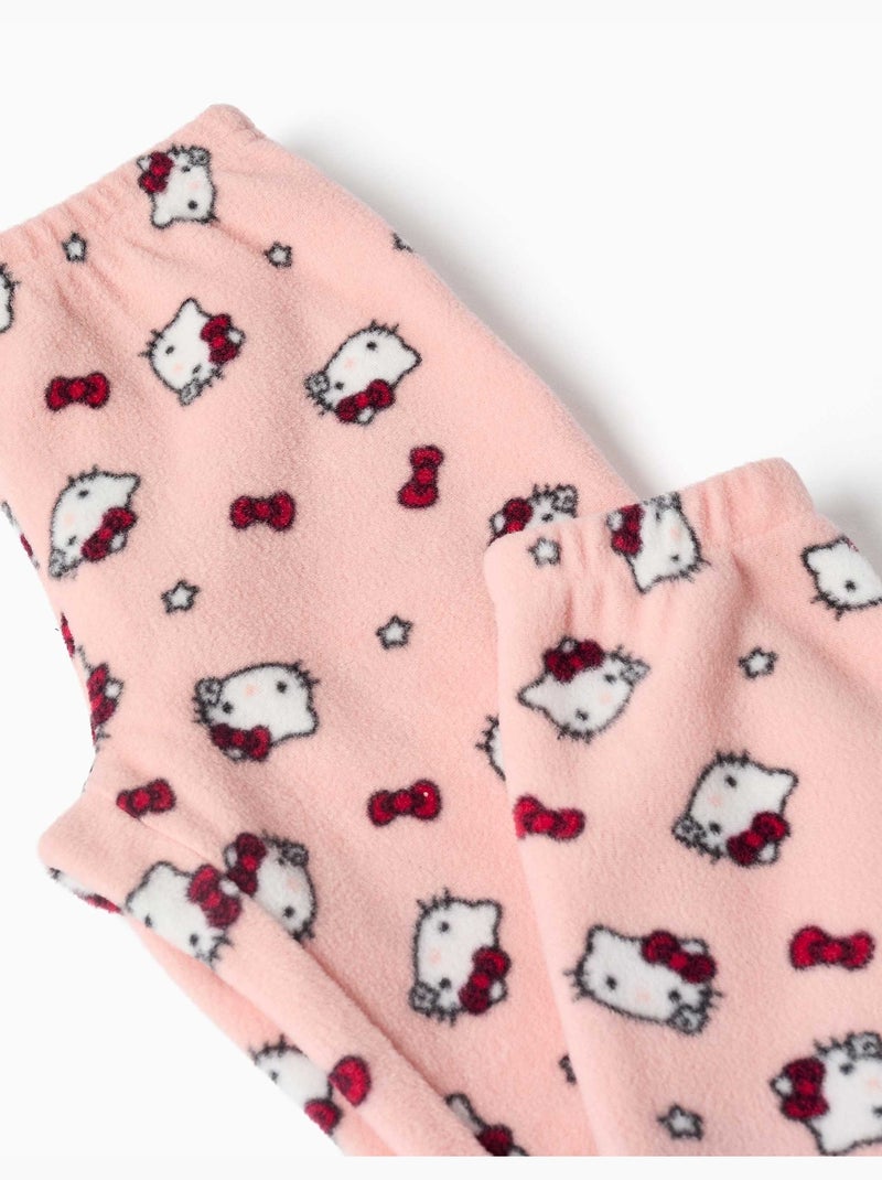 Pijama de felpa con bordado de hello kitty Blanco - Kiabi