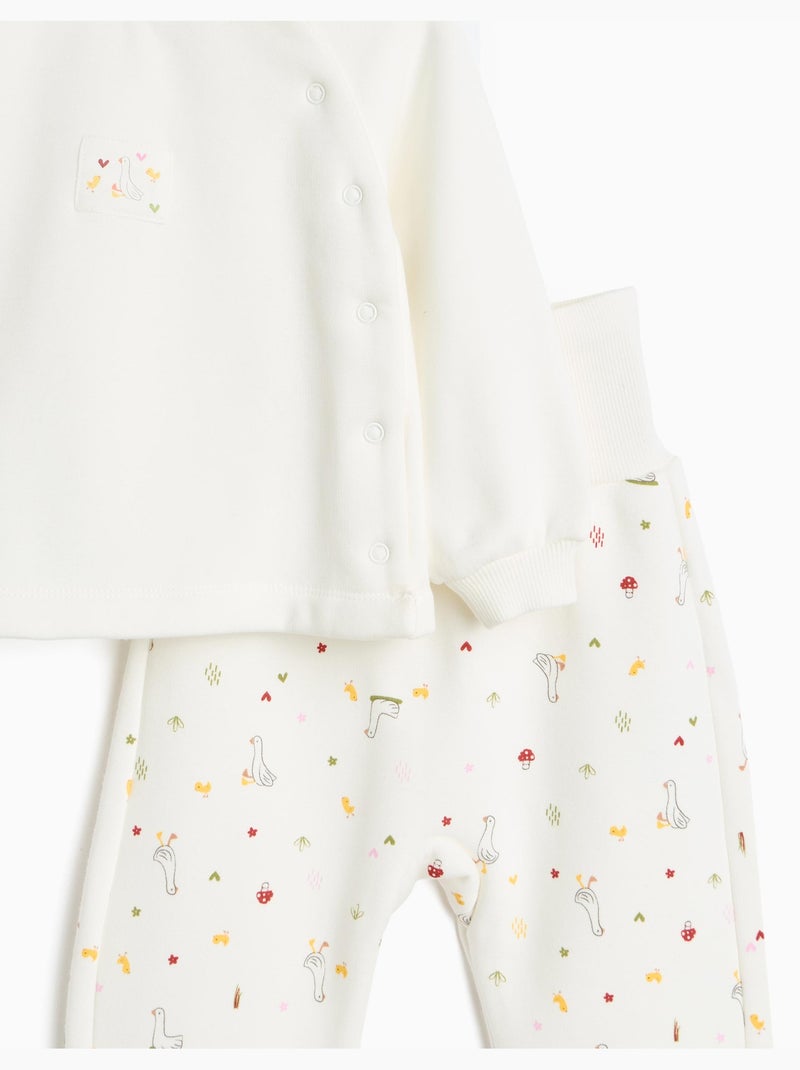 Pijama de felpa perchada, mo fashion Beige - Kiabi